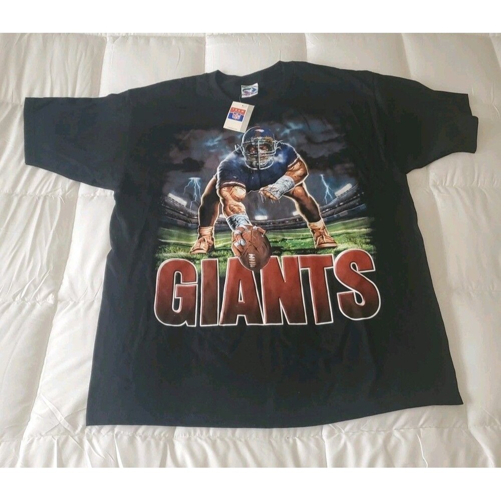 Liquid Blue vintage Black NY Giants T-shirt XL New York Giants Football NWT